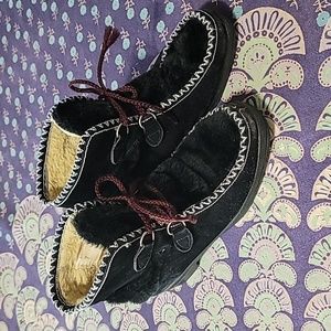 Vintage Leather, Fur, Shearling Winter Boots - Very Cool!